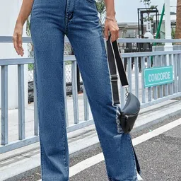 KPOP Women Urban Slits Slim Fit Trousers-image-7