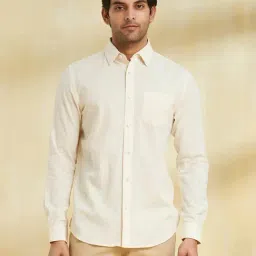 Fabindia Cream Slim Fit Shirt-picture-41