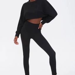 Forever 21 Black Top With Tights Set-image-79