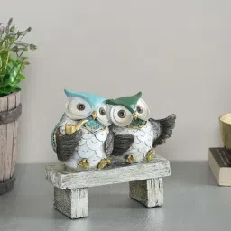 Tayhaa Multicolor Resin High Spirited Owls - Set of 1-18