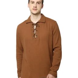 celio* Brown Regular Fit Cotton Shirt-image-10