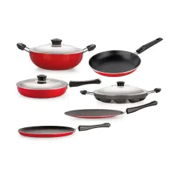 Nirlon Non-Stick Red Aluminium Cookware - Set of 6 Piece-15