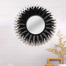 eCraftIndia Black & Transparent Iron Wall Mirror - Set of 1-image-57