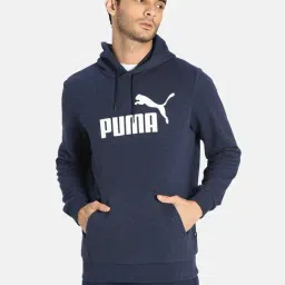 Puma Blue Full Sleeves Hooded Sweatshirt-image-64