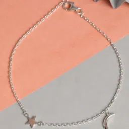 Clara 92.5 Sterling Silver Minimal Anklet for Women-23