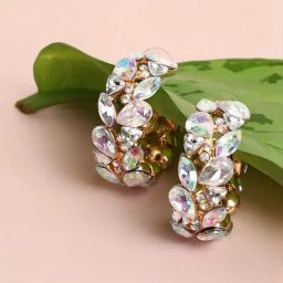 Sohi Gold Plated Designer Hoop Earrings-image-16