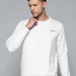 ALCIS White Regular Fit Sweatshirt-image-60