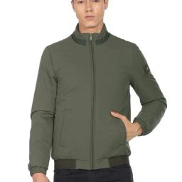 Arrow Sport Dark Green Regular Fit Quilted Jacket-picture-15