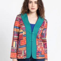 SHAYE Multicolor Printed Blazer-image-58