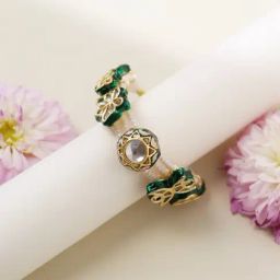 Curio Cottage Enamel Charm Pearl String Bracelet-image-5