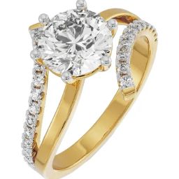 Emori 18k Yellow Gold & Diamond Round Fusion Ring-image-38