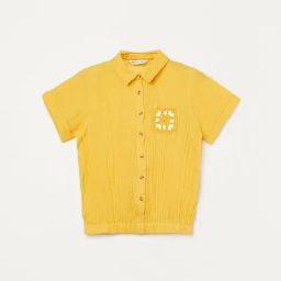 Fame Forever by Lifestyle Girls Ocre Cotton Shirt-picture-17