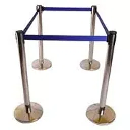Ladwa Q Manager Barriers for Social Distancing Metal Blue, LSI - QMB - P4-dr (Set of 4)-10