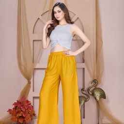 Vivika Women Flared Palazzos-image-77
