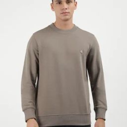 Calvin Klein Jeans Brown Cotton Regular Fit Sweatshirt-image-86