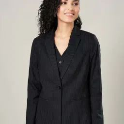 Annabelle by Pantaloons Black Plain Blazer-image-60