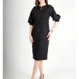 Exude Women Black Regular Fit Formal Dress-picture-47