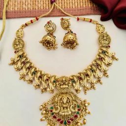 Abdesigns Gold-Tone Plated Statement Necklace & Earring Set-11