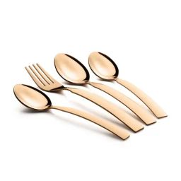 FnS Allie Rose Gold Stainless Steel Cutlery - Set of 24-3