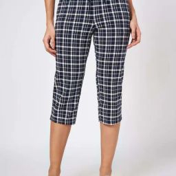 Dreamz by Pantaloons Navy Cotton Chequered Capris-picture-17
