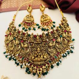 Abdesigns Gold-Tone Plated Statement Necklace & Earring Set image 3