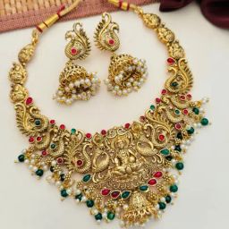 Abdesigns Gold-Tone Plated Statement Necklace & Earring Set image 2