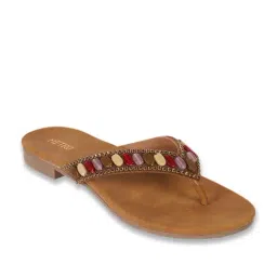 Metro Women's Gold Thong Sandals-image-63