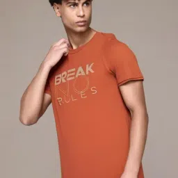 Vimal Jonney Orange Regular Fit Printed T-Shirt-picture-36
