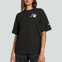 Puma Black Cotton Printed Sports T-Shirt-image-25