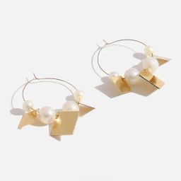 Sohi Gold Plated Pearl Drop Earrings-image-27