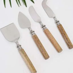 Fabindia Silver Wood Hard Knife - Set of 4-image-22