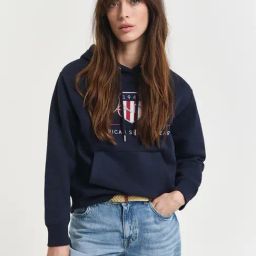 GANT Blue Relaxed Fit Embroidery Sweatshirt-picture-4