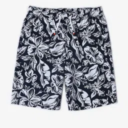 Tommy Hilfiger Kids Navy Cotton Regular Fit Printed Shorts-picture-34