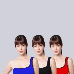 AROUSY Blue & Black Cotton Beginner's Bra - Pack Of 3-picture-36