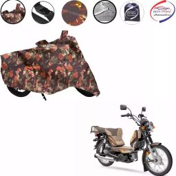 Auto Pearl Polyester Waterproof Two Wheeler Cover for TVS XL 100,(Jungle Print)-image-95