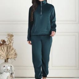 TAG 7 Green Velvet Relaxed Fit Lounge Wear-picture-36