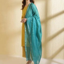 Fabindia Blue Woven Pattern Dupatta-picture-13