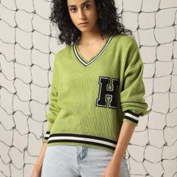 Hubberholme Green Self Design Sweater-picture-13