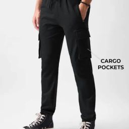 The Souled Store Black Cotton Regular fit Track Pants-picture-17