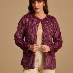 Kazo Sequin Fur Jacket-picture-45