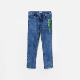 Fame Forever by Lifestyle Boys Blue Cotton Printed Jeans-picture-8