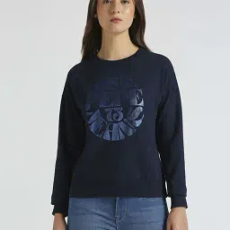 Pepe Jeans Navy Cotton Printed Sweatshirt-picture-28