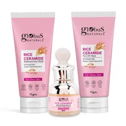 Globus Naturals Rice Ceramide Radiance Face Wash, Revival Face Serum & Peel Off-Mask Combo-image-68