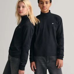 Gant Boys Black Logo Full Sleeves T-Shirt-image-31