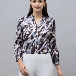 PURYS Black Printed Shirt-image-92