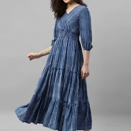 Femvy Print Crepe Fit & Flare Maxi Dress-image-84