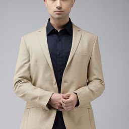 Park Avenue Self Design Textured Single-Breasted Super Slim Fit Formal Blazer-picture-15