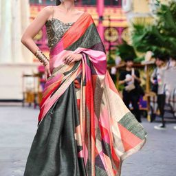 DIVASTRI Printed Saree With Unstitched Blouse Piece-26
