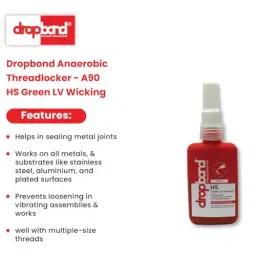 Drop Bond By POLYFIX Threadlocker Adhesive 50 ml High Strength Low Viscosity for Secure & Lasting Fastening, A90 image 2