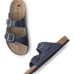 HF JOURNEY Open Toe Flats With Buckles image 1
